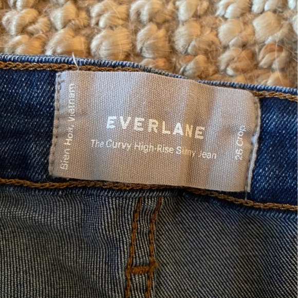 Everlane The Curvy High Rise Skinny Jean Crop Blue Cropped Jeans $121 - Picture 9 of 14
